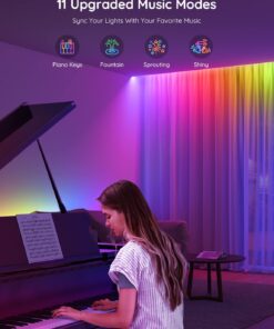 Govee 16.4ft RGBIC LED Strip Lights H617A, Smart LED Lights, App Control with Segmented DIY, Music Sync Mode, Bluetooth Control, Color Changing LED Light Strips for Bedroom, Gaming Room and Desk 34 71KG3EBz0ZL