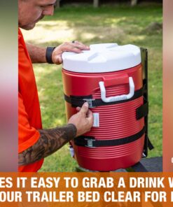 Buyers Products Steel Water Beverage Cooler Truck, Cart, UTV, Mower or Landscape Trailer Mount Rack Holder, LT25, 25 Gallon, Black 19 71KGEVUieGL