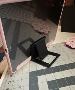 MoKo Phone/Tablet Stand, Foldable Tablet Holder Fits with iPhone 15/Pro/Plus/Pro Max, iPhone 12/12 pro Max/11/Xs Max, iPad Pro 11, iPad Air 4/Mini 6 2021, iPad 9th 10.2", Black Small Size 71 71KK4CiDBWL