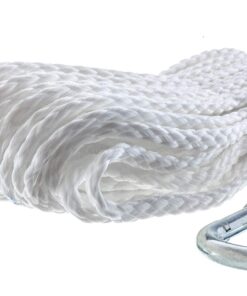 Alternative view of attwood Hollow Braided Polypropylene Anchor Lines White 1/4" x 50' - Snap Hook