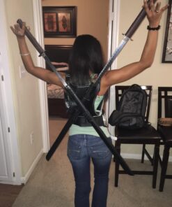 Ace Martial Arts Supply Leonardo Dual Ninja Swords with Back Carrying Scabbard 49 71KM0LqKtNL 1