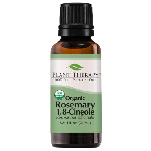 Plant Therapy Organic Rosemary Essential Oil 100% Pure, USDA Certified Organic, Undiluted, Natural Aromatherapy, Therapeutic Grade 30 mL (1 oz) 1 Fl Oz (Pack of 1)