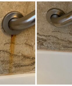 Rubbermaid Reveal Cordless Battery Power Scrubber, Gray/Red, Multi-Purpose Scrub Brush Cleaner for Grout/Tile/Bathroom/Shower/Bathtub, Water Resistant, Lightweight, Ergonomic Grip (1839685) 59 71KNuyZH4QL