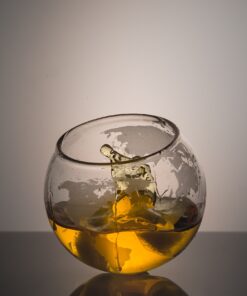 Prestige Decanters Etched Globe Whiskey Glasses -Rocks Glass for Rum, Tequila, Scotch, Glasses- Whiskey Gifts - 10oz Cocktail or Old Fashioned Glass (Set of 2) - Unique Bar Decor & Bourbon Gifts from 2 Count (Pack of 1) 18 71KO46x0JRL