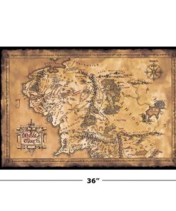 Alternative view of POSTER STOP ONLINE The Hobbit/The Lord of the Rings - Movie Poster/Print (Map of Middle Earth - Limited Dark/Sepia Edition) (Size 36" x 24") (Unframed) Unframed
