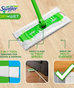 Swiffer Sweeper 2-in-1 Mops for Floor Cleaning, Dry and Wet Multi Surface Floor Cleaner, Sweeping and Mopping Starter Kit, Includes 1 Mop + 19 Refills, 20 Piece Set 23 71KOMNWJSPL