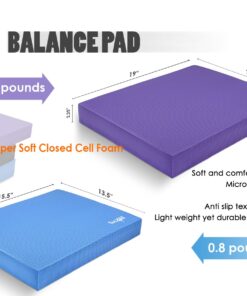 Yes4All Extra Large Foam Balance Pad, Non-Slip Foam Mat for Yoga & Balance Strength Training, Knee Pad for Physical Therapy B.Blue - L - 15,5" x 13" x 2" 14 71KP56u 6IL