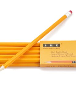 SKKSTATIONERY Pre-sharpened pencils, Pencils Sharpened with eraser top, 2 HB pencil, 144/box. 1 BOX 144 5 71KPGElJbL