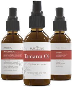 PUR360 Tamanu Oil - Best Treatment for Psoriasis, Eczema, Acne Scar, Rosacea - Relief for Dry, Scaly Skin, Scalp and More - Cold Pressed – Proven 100% Pure 29 71KPj9A8yAL