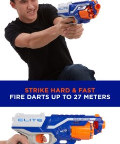 Nerf Disruptor Elite Blaster - 6-Dart Rotating Drum, Slam Fire, Includes 6 Official Nerf Elite Darts - for Kids, Teens, Adults, (Amazon Exclusive) Classic 29 71KPv17FHlL