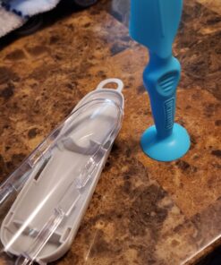 Dr. Talbot's Diaper Cream Brush for Babies - Diaper Rash Cream Applicator with Suction Base and Hygienic Case - Mini Size - Aqua Blue 34 71KQTpmhBL