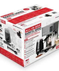 EspressoWorks 19-Bar Espresso, Latte and Cappuccino Maker 10-Piece Set - Brew Cappuccino and Latte with One Button - Espresso Machine with Milk Steamer 1250W - Coffee Gifts (Black) Black 32 71KQcwvQWhL