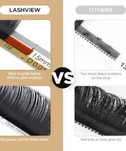 LASHVIEW Russian Volume Lashes 0.03mm Thickness C Curl 8-15mm Mix Tray Faux Individual Eyelash Extension Soft Semi-Permanent Lashes Pure Korean(Professional Salon Use) 0.03-C(8-15mm) 12 71KQe6 5RnL