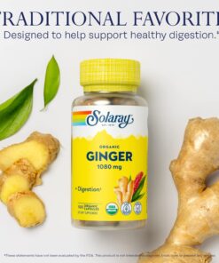 SOLARAY Organically Grown Ginger Root 540mg Healthy Cardiovascular, Digestive, Joint & Menstrual Cycle Support Vegan & Non-GMO 100 VegCaps 10 71KRRM6qKLL 1