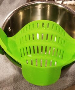 Kitchen Gizmo Snap 'N Strain Strainer, Clip On Silicone Colander, Fits all Pots and Bowls - Lime Green 44 71KSAvuK7L