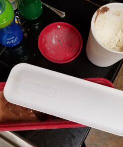 StarPack Long Scoop Reusable Ice Cream Containers with Lids (2-Pack) - Ice Cream Container for Home Made Ice Cream Storage, Soup & Food Storage - Durable Ice Cream Freezer Containers with Style! 2 Pack Cherry Red 40 71KSELLEn0L