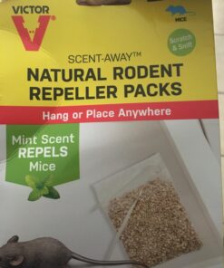 Victor M805 Scent-Away Natural Rodent Repeller – Peppermint Oil Mouse and Rat Repellent – 5 High-Strength Rodent Repelling Sachets Included 1 Pack - 5 Sachets 28 71KSdOm1g3L