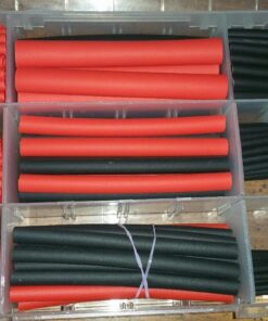 Ginsco 270Pcs 3:1 Shrink Ratio Dual Wall Adhesive Lined Heat Shrink Tubing Tube 6 Size: 3/8",1/4",3/16",1/8",3/32",1/16", 2 Color KIT Black Red 270 44 71KTMc hQhL
