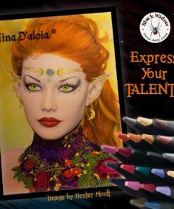 Alternative view of Black Widow Colored Pencils For Adult Coloring - 24 Coloring Pencils - Smooth Pigments Color Pencil Set - Fantastic For Adult Coloring Books And Drawing