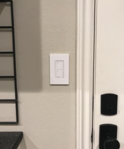 Lutron Caseta Smart Lighting Switch for All Bulb Types or Fans | Neutral Wire Required | PD-6ANS-WH | White 1 Pack Smart Switch 40 71KTbgiVYmL