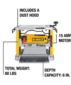 DEWALT Benchtop Planer, 15-Amp, 12-1/2-Inch, 3-Knife Cutter, 20,000 RPM, Corded (DW734) 26 71KULUDwvcL