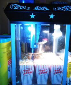 Olde Midway Bar Style Popcorn Machine Maker Popper with 8-Ounce Kettle - Black 8 oz. Kettle 38 71KV1YSteGL