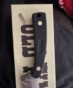 Old Timer 152OT Sharpfinger 7.1in S.S. Full Tang Knife with 3.3in Clip Point Skinner Fixed Blade, Black Sawcut Handle, and Leather Belt Sheath for Hunting, Camping, Skinning, EDC, and Outdoors 68 71KV27FbOXL