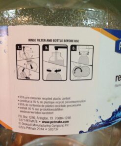 Petmate Replendish Automatic Gravity Waterer for Cats and Dogs, BPA-Free, No Batteries Required, Includes Charcoal Filter, 0.5 Gallon,Silver Silver 0.5 GAL 50 71KVUuwzXRL