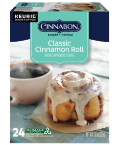 Cinnabon Classic Cinnamon Roll, Single-Serve Keurig K-Cup Pods, Flavored Coffee, 24 Count 24 Count (Pack of 1) 16 71KW9VLhCwL