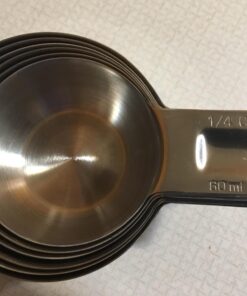 Bellemain One Piece Stainless Steel - Nesting measuring cups for Kitchen for Bakers , Dry - Ml & Oz measuring cup for Liquid, Metal, Set of 6 40 71KWNdArLtL