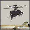 Sticker Connection | Military Apache Attack Helicopter | Vinyl Wall Decal Kids Room Child Matte Black | 27" x 47" 13 71KWxwaD5WL