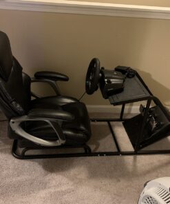 VEVOR Racing Simulator Stand Adjustable Steering Wheel Stand Carbon Steel Racing Wheel Stand fit for Logitech G25, G27, G29, G920, Racing Wheel Gaming Stand, Not Included Wheel,Pedals and Chair Black 48 71KX04pJVSL