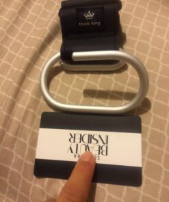 Think King Jumbo Swirly Hook for Strollers/Walkers, Brushed Aluminum/Black 29 71KXXcpXJWL