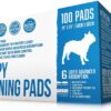 Bulldogology Premium Puppy Pee Pads with Adhesive Sticky Tape (24x24) Large Dog Training Wee Pads with 6 Layer Extra Quick Dry Bullsorbent Polymer Tech (100-Count, White) 100 Count (Pack of 1)