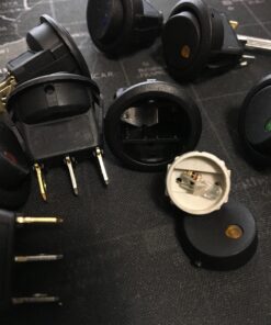 yueton 12pcs Car Truck Rocker Round Toggle LED Switch On-Off Control, Blue, Green, Yellow, Red 54 71KXlgZQAUL