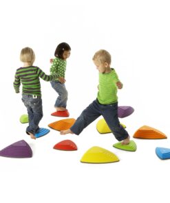 GONGE River Stones - The Original Non-Slip Stepping Stones for Kids - Balance, Coordination, Motor Skills - Vibrant Colors - Set of 6 20 71KY1i5fSL