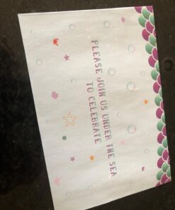 WERNNSAI Mermaid Party Invitations - 20 Set Magical Glitter Fill in Mermaid Invitations with Envelopes for Kids Girls Birthday Baby Shower Wedding Pool Mermaid Themed Party Supplies Mermaid-A 43 71KYD3lt1hL