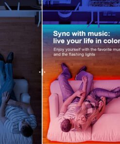 GUPUP 100 FT LED Strip Lights,Rope Lights,Bluetooth APP Control,Color Changing Light Strip,Lights sync with Music,para cuarto,LED Lights for Bedroom(Packaging Error Described as 30FT) 27 71KYfbYMwAL