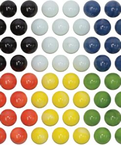Alternative view of Marbles for Chinese Checkers, 60 pc, 10 each of 6 colors - Made in USA.