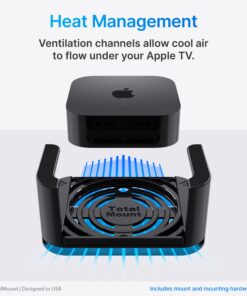 TotalMount – Apple TV Mount – Compatible with all Apple TVs Premium Black Apple TV Mount 25 71KZDY3eQ7L