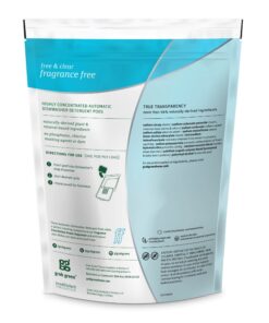 Grab Green Automatic Dishwashing Detergent Pods, 24 Count, Fragrance Free, Plant and Mineral Based, Superior Cleaning, Powerful Grease Removal, Brilliant Shine, Packaging May Vary 24 Count (Pack of 1) 16 71KZE8kfkpL