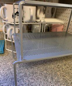 DecoBros Expandable Stackable Kitchen Cabinet and Counter Shelf Organizer,Silver Silver 42 71KZW8 p5 L