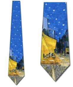 Alternative view of Three Rooker Art Ties Mens Van Gogh Cafe Painting Necktie