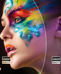 Alternative view of [Electric-Focus] Mini Projector, TOPTRO TR25 Outdoor Projector with WiFi and Bluetooth 5.2, 15000 Lumens 1080P Full HD, ±40° Electric Keystone Correction, Portable Projector for iOS/Android/PS5 black