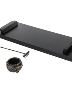 MyGift Desktop Zen Garden Kit with Buddha Statue, Incense Burner, Sand, Rake and Lotus Tea Light Candle Holder 26 71KaOSRCpSL