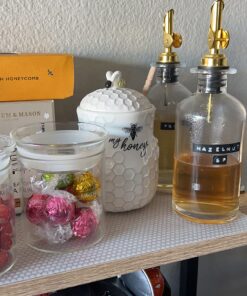 ZENS Glass Canister Set, Small Airtight Kitchen Storage Jars with Glass Lids, Clear 4 Pack 10oz Empty Food Container for Spices with Lables and Stickers. 01-10oz*4 34 71KaTg3GadL