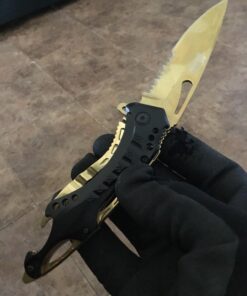 MTECH USA MT-A705 Series – Spring Assisted Folding Knife, Pocket Clip, Tactical, EDC, Self Defense Black/Gold 4.5-inch closed 46 71Kaqp8jK3L