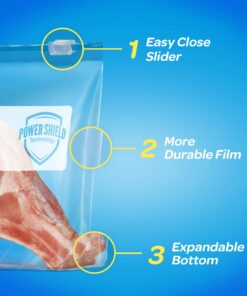 Ziploc Slider Freezer Bags with New Power Shield Technology, Quart, 34 Count, Pack of 3 (102 Total Bags) 34 Count (Pack of 3) 9 71KbA1wtT1L