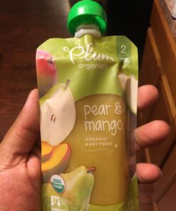 Plum Organics Stage 2 Organic Baby Food - Pear and Mango - 4 oz Pouch (Pack of 12) - Organic Fruit and Vegetable Baby Food Pouch 4 Ounce (Pack of 12) 23 71KbhjyBVWL