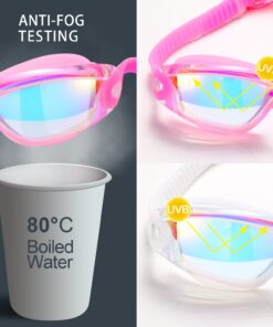 Yizerel Swim Goggles, 2 Pack Swimming Goggles for Adult Men Women Youth Kids Child White /Pink(mirrored) 11 71KcskDw5LL